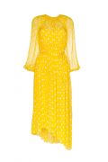 Яскраво-жовта сукня з принтом polka dot