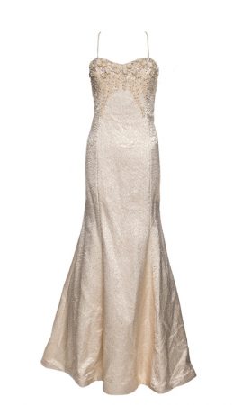 Вечірня сукня з вишивкою паєтками по топу