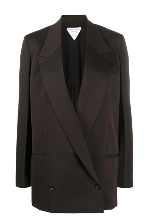 Чорний подовжений жакет