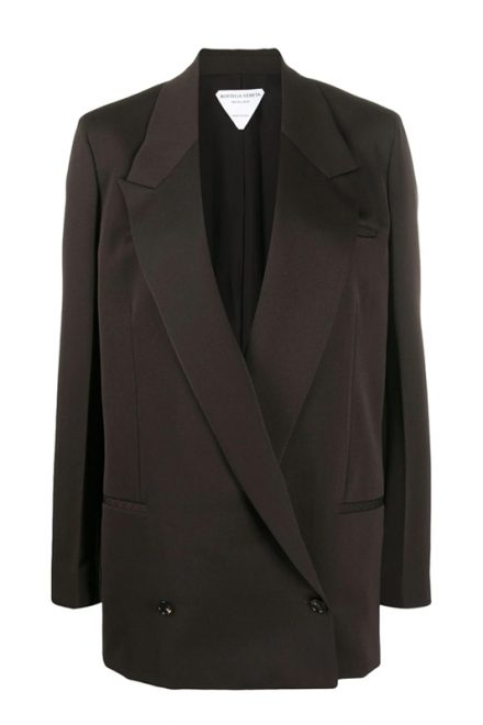 Чорний подовжений жакет