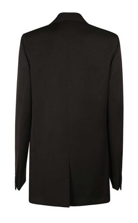 Чорний подовжений жакет