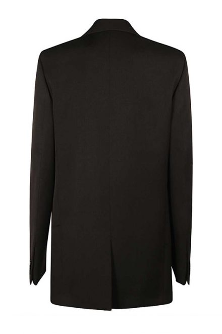 Чорний подовжений жакет