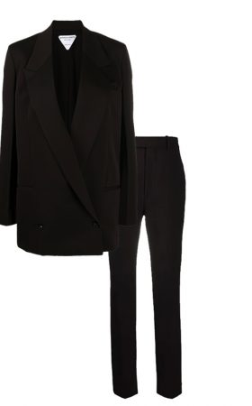 Чорний подовжений жакет