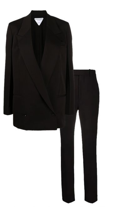 Чорний подовжений жакет