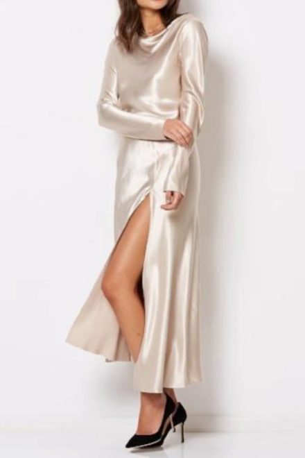 Асиметрична сукня Kaia відтінку перлів