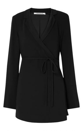Чорна сукня-жакет з широкими манжетами