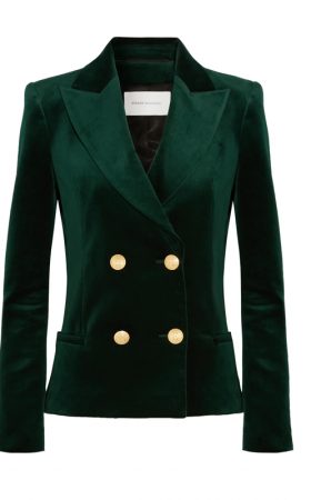 Оксамитовий жакет глибокого смарагдового відтінку