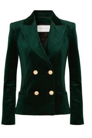 Оксамитовий жакет глибокого смарагдового відтінку
