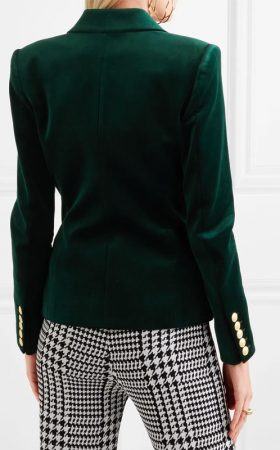 Оксамитовий жакет глибокого смарагдового відтінку