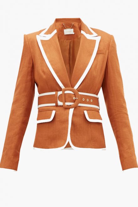 Лляний костюм із брюками-палаццо