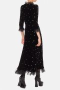 Чорна оксамитова сукня із кристалами