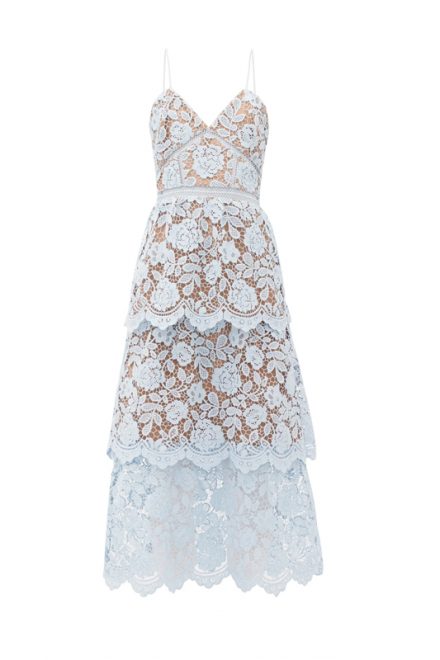 Ніжно-блакитна мереживна сукня