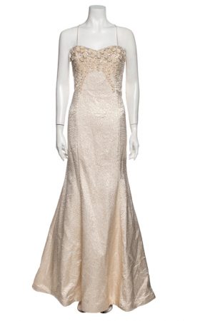 Вечірня сукня з вишивкою паєтками по топу