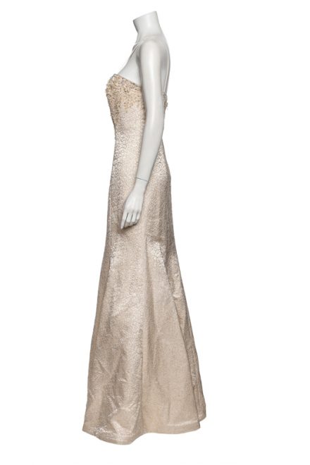 Вечірня сукня з вишивкою паєтками по топу