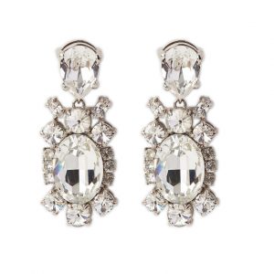 Срібні кульчики з кристалами