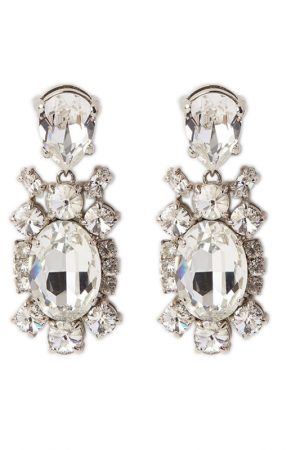 Срібні кульчики з кристалами