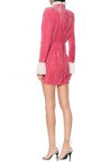 Яскраво-рожева оксамитова міні сукня Miki