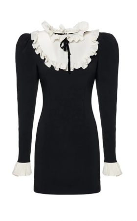 Міні сукня з коміром у вікторіанському стилі