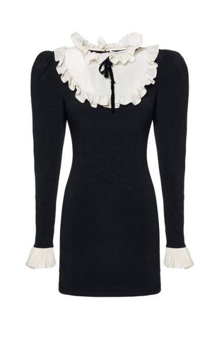Міні сукня з коміром у вікторіанському стилі