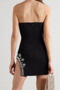 Міні-сукня без бретелів із декором кристалами