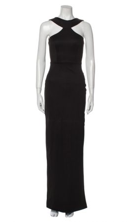 Чорна приталена максі-сукня