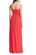 Коралова шовкова сукня з відкритими плечима