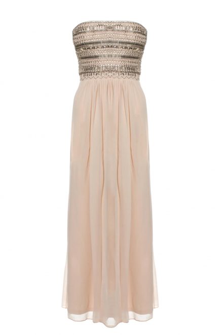 Сукня з вишивкою кристалами на топі
