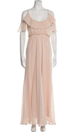 Романтична шовкова сукня з відкритими плечима