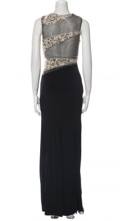 Вечірня сукня з асиметричним топом та декором кристалами