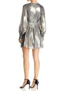 Срібляста мінісукня із довгим рукавом