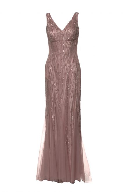 Вечірня сукня із вишивкою пайєтками