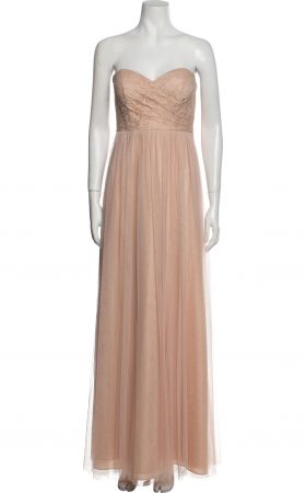 Пудрова сукня із мереживним топом