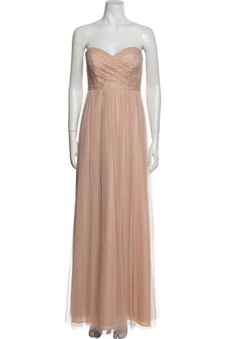 Пудрова сукня із мереживним топом