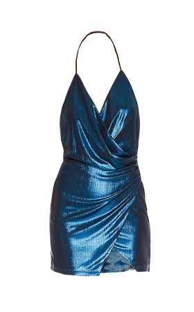 Мінісукня Missie у відтінку синій металік