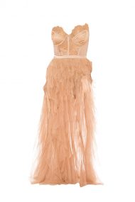 Сукня бюстьє із високим вирізом