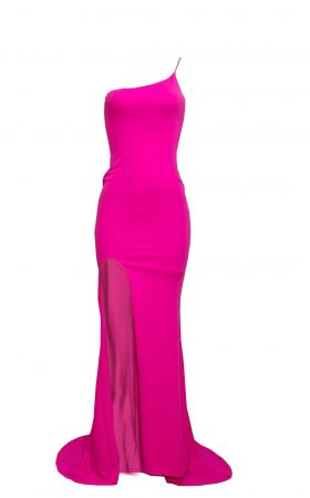 Ефектна неоново-рожева сукня