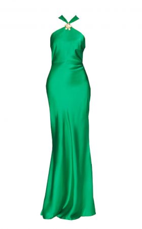 Елегантна смарагдова сукня Chara