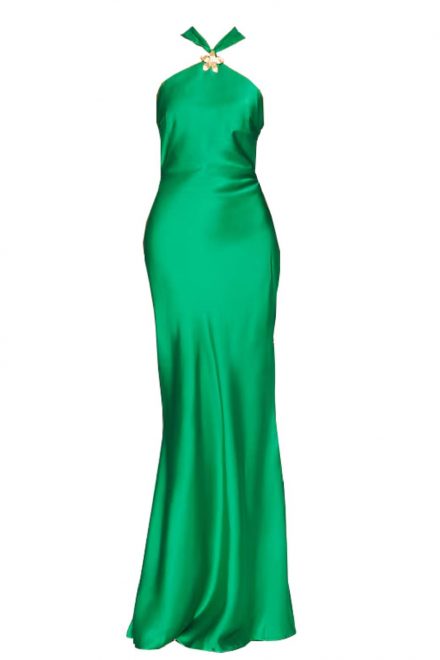 Елегантна смарагдова сукня Chara