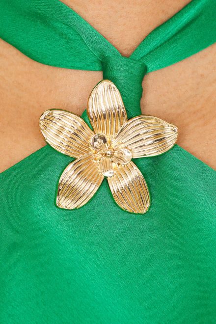 Елегантна смарагдова сукня Chara